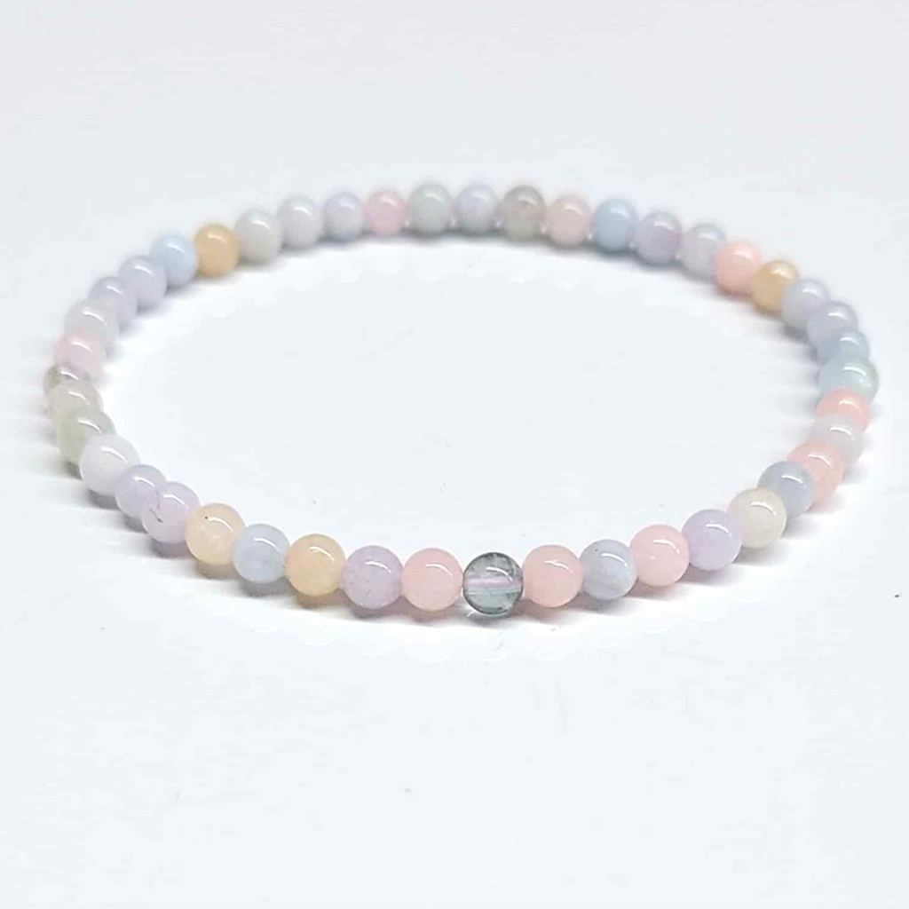 Morganite Round Bead Bracelet - Gentle Healing