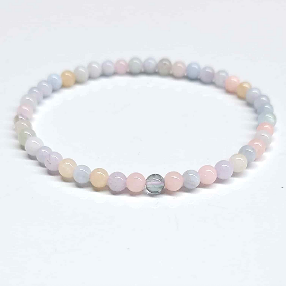 Morganite Round Bead Bracelet - Gentle Healing